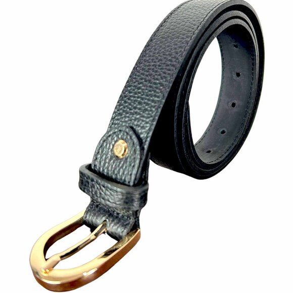 Lare Women Belt Designer Italian Leather - Black - Picture 1 of 6